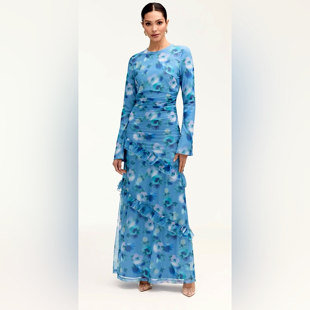 Sabrina Waterfall Maxi Dress - Floral